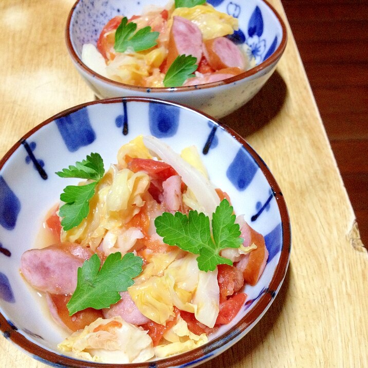 柔らかくキャベツのトマト煮 お年寄り向け レシピ 作り方 By らくらく2709 楽天レシピ